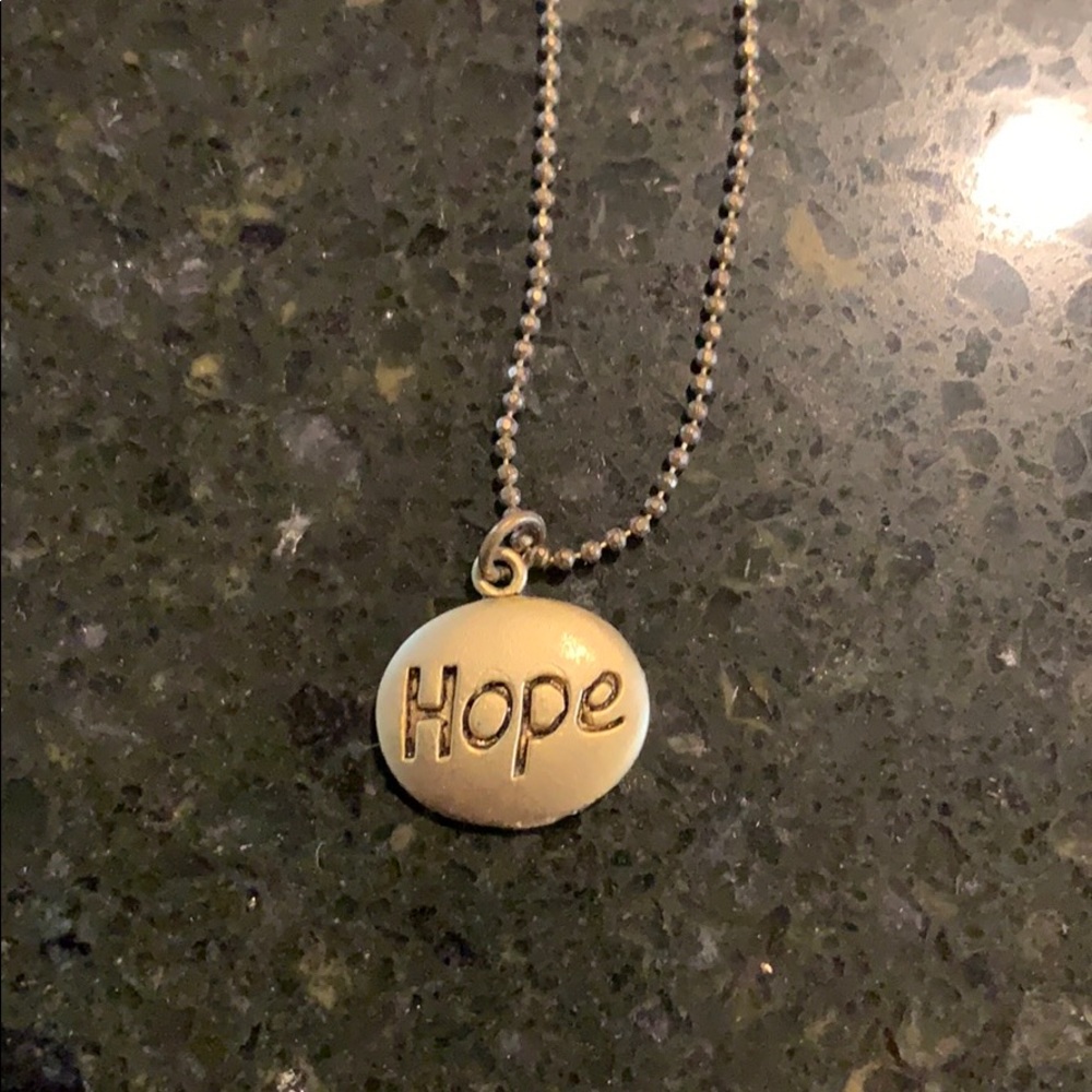 Dogeared gold “Hope” necklace